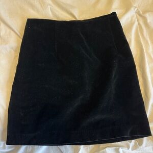 Vintage Pastille Black Velvet Mini Skirt Size 8 Made In USA